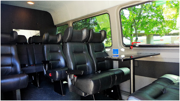 Interior of Sprinter Bus